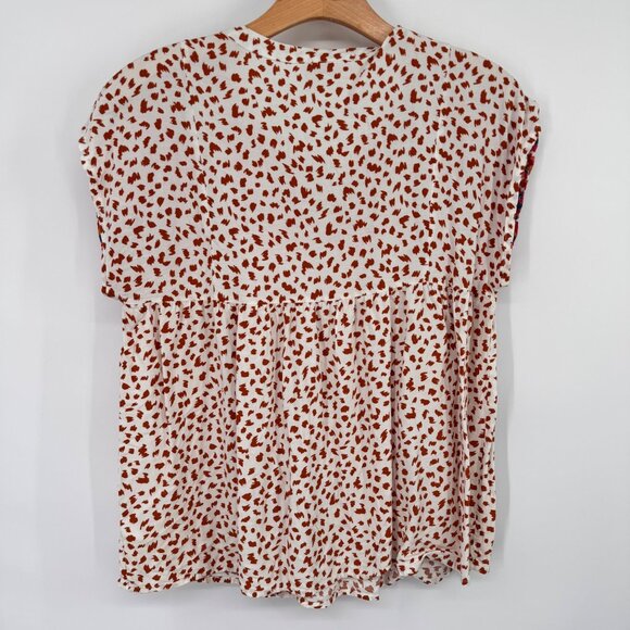 Savanna Jane Womens embroidered Animal Print Rayon Blouse Tassels size medium - Picture 12 of 12